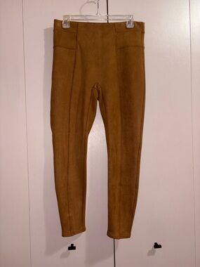 SPANX Ladies Camel Brown Suede Like Joggers Size L Style 20322Q